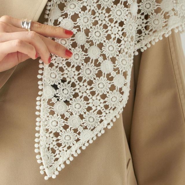 シップス（SHIPS）/《予約》【SHIPS別注】BINDU: レース トライアングル スカーフ