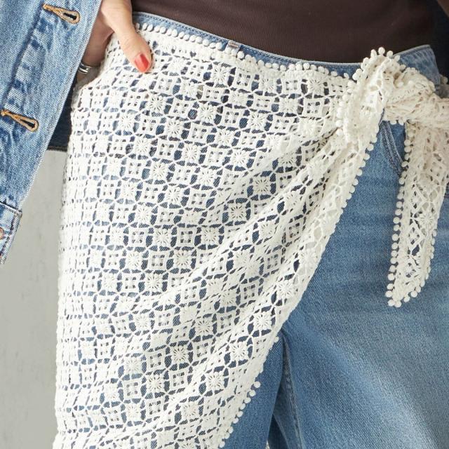 シップス（SHIPS）/《予約》【SHIPS別注】BINDU: レース トライアングル スカーフ