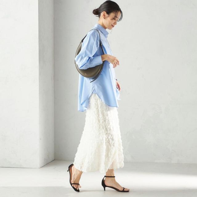 シップス（SHIPS）/《予約》〈手洗い可能〉シアー カット ジャカード フレア スカート（セレモニー対応可）