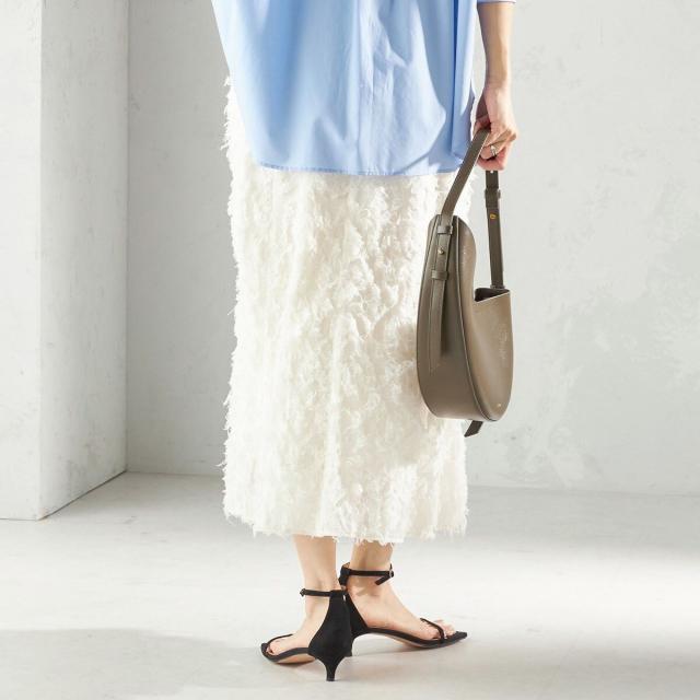 シップス（SHIPS）/《予約》〈手洗い可能〉シアー カット ジャカード フレア スカート（セレモニー対応可）