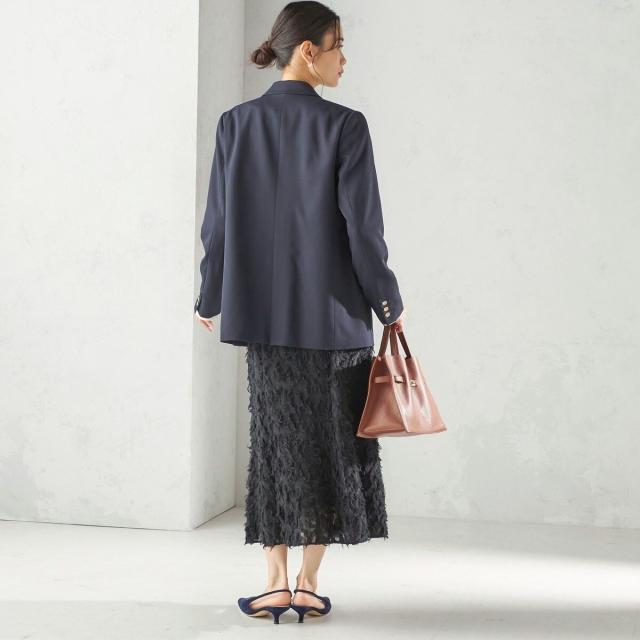 シップス（SHIPS）/《予約》〈手洗い可能〉シアー カット ジャカード フレア スカート（セレモニー対応可）