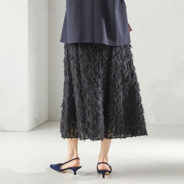 シップス（SHIPS）/《予約》〈手洗い可能〉シアー カット ジャカード フレア スカート（セレモニー対応可）