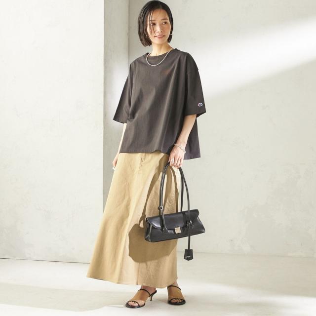 シップス（SHIPS）/《予約》〈洗濯機可能〉ストレッチ チノ 硫化染め ステッチ スカート