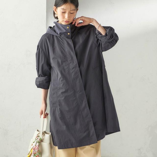 シップス（SHIPS）/《予約》〈手洗い可 / 撥水加工 / UVカット〉 スタンドカラー フード コート