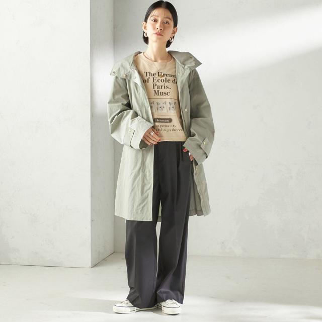 シップス（SHIPS）/《予約》〈手洗い可 / 撥水加工 / UVカット〉 スタンドカラー フード コート