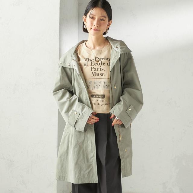 シップス（SHIPS）/《予約》〈手洗い可 / 撥水加工 / UVカット〉 スタンドカラー フード コート