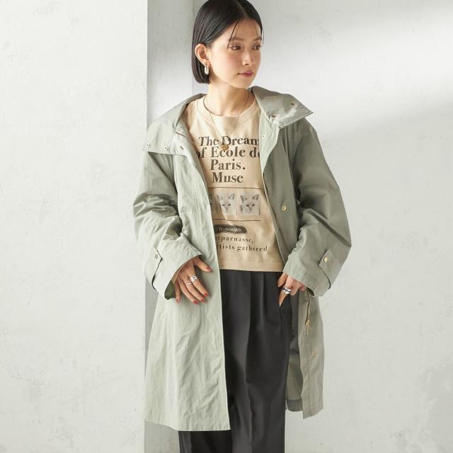 シップス（SHIPS）/《予約》〈手洗い可 / 撥水加工 / UVカット〉 スタンドカラー フード コート