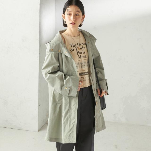 シップス（SHIPS）/《予約》〈手洗い可 / 撥水加工 / UVカット〉 スタンドカラー フード コート