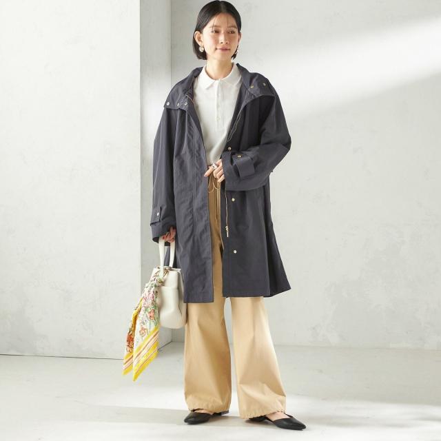 シップス（SHIPS）/《予約》〈手洗い可 / 撥水加工 / UVカット〉 スタンドカラー フード コート