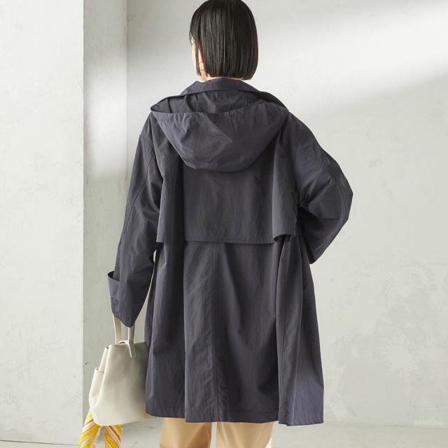 シップス（SHIPS）/《予約》〈手洗い可 / 撥水加工 / UVカット〉 スタンドカラー フード コート