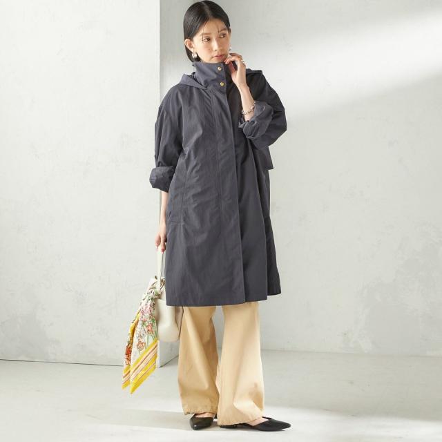 シップス（SHIPS）/《予約》〈手洗い可 / 撥水加工 / UVカット〉 スタンドカラー フード コート