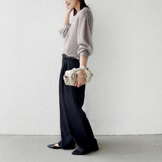 シップス（SHIPS）/《予約》〈手洗い可能〉ランダム ブルーゼ 袖 タック プルオーバー