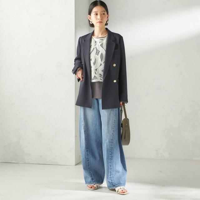 シップス（SHIPS）/《予約》〈手洗い可能〉刺繍 スカラップ レース ノースリーブ プルオーバー