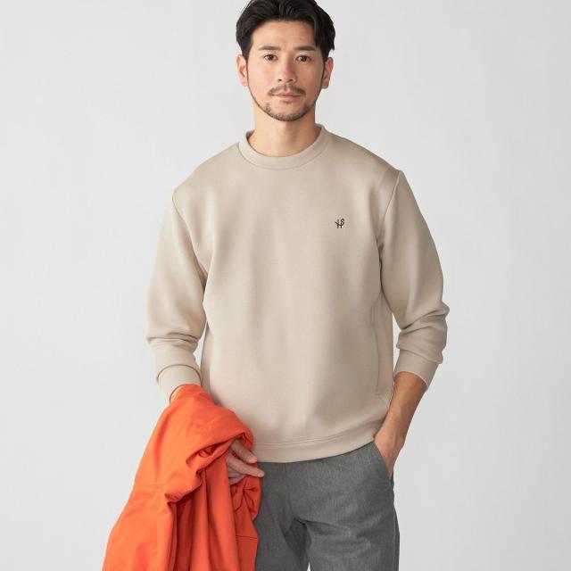 シップス（SHIPS）/【WEB限定】SHIPS: コットンポリ ダブルニット ロングスリーブ クルーネック トレーナー (