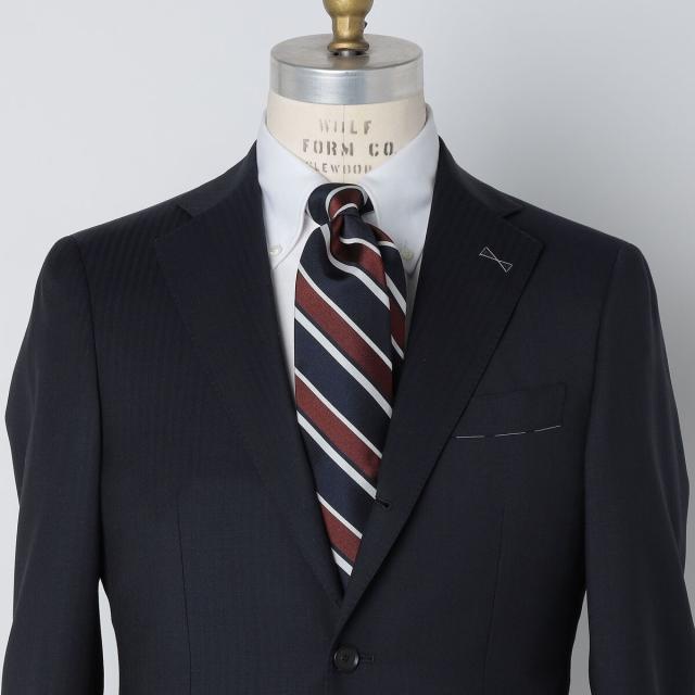 【NEW】シップス（SHIPS）/Stefanobigi: シルク リバース レジメンタル ネクタイ