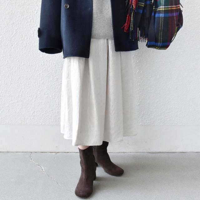 【NEW】シップス（SHIPS）/〈手洗い可能〉シャイニー フレア スカート