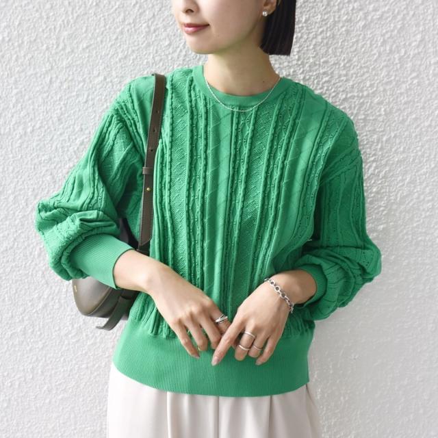 シップス（SHIPS）/《予約》【WEB限定】〈手洗い可能〉レース 編み 2WAY カーディガン