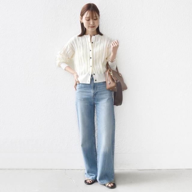 シップス（SHIPS）/《予約》【WEB限定】〈手洗い可能〉レース 編み 2WAY カーディガン