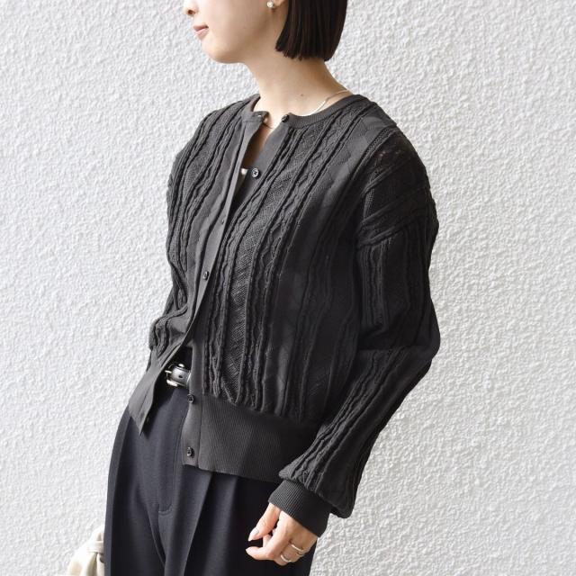 シップス（SHIPS）/《予約》【WEB限定】〈手洗い可能〉レース 編み 2WAY カーディガン