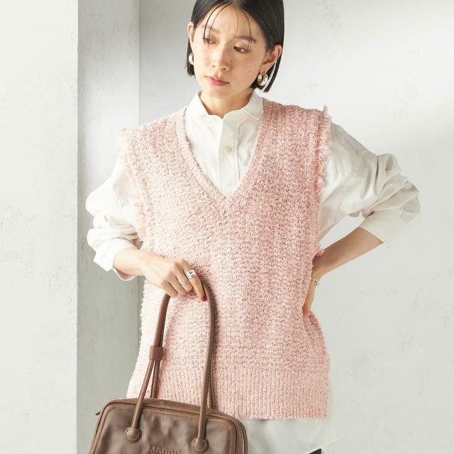 シップス（SHIPS）/《予約》〈手洗い可能〉ミックスカラー Vネック プルオーバー