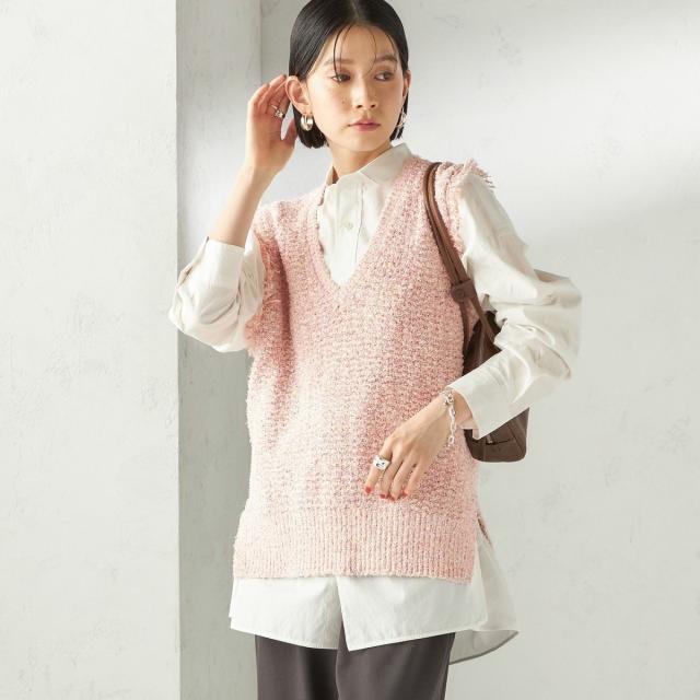 シップス（SHIPS）/《予約》〈手洗い可能〉ミックスカラー Vネック プルオーバー