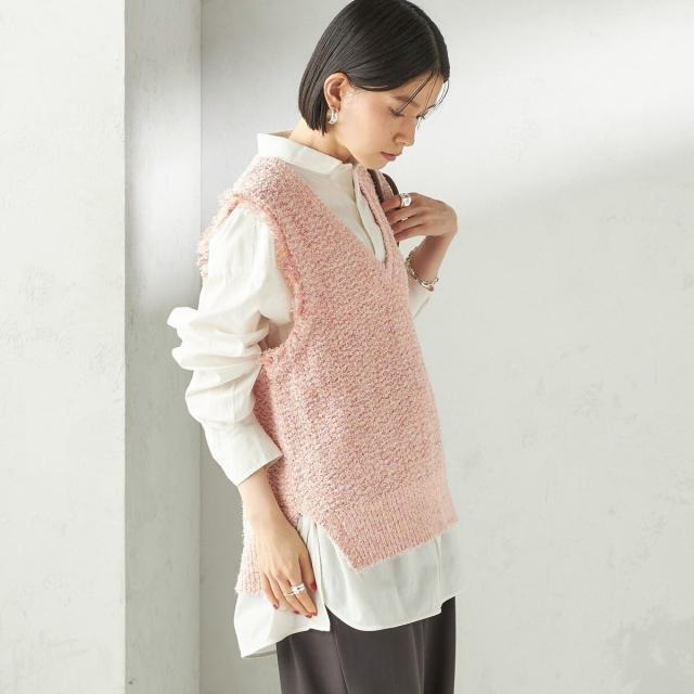 シップス（SHIPS）/《予約》〈手洗い可能〉ミックスカラー Vネック プルオーバー