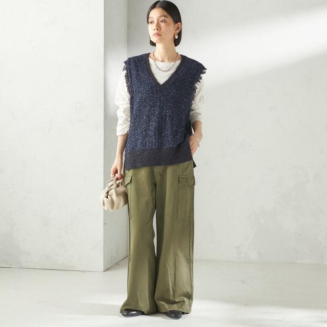 シップス（SHIPS）/《予約》〈手洗い可能〉ミックスカラー Vネック プルオーバー