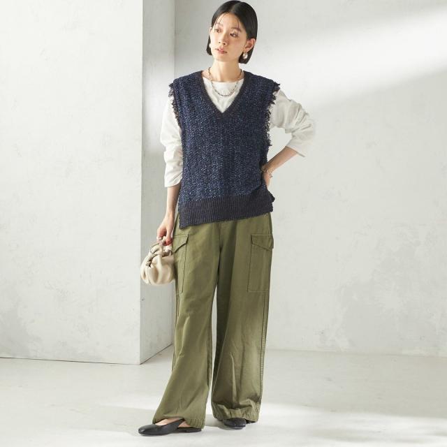 シップス（SHIPS）/《予約》〈手洗い可能〉ミックスカラー Vネック プルオーバー