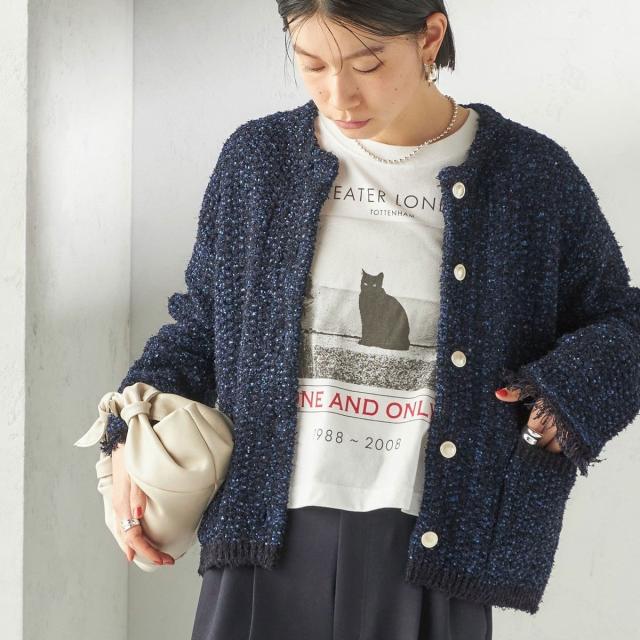 シップス（SHIPS）/《予約》〈手洗い可能〉ミックスカラー ニット ジャケット