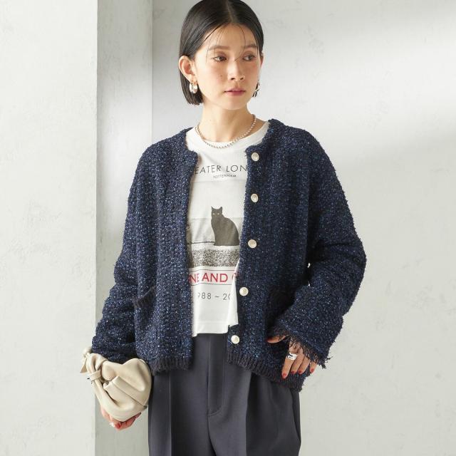 シップス（SHIPS）/《予約》〈手洗い可能〉ミックスカラー ニット ジャケット