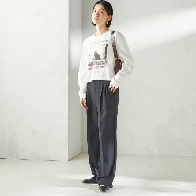 シップス（SHIPS）/《予約》【SHIPS別注】Odub: フォト プリント クロップド ロングスリーブ TEE