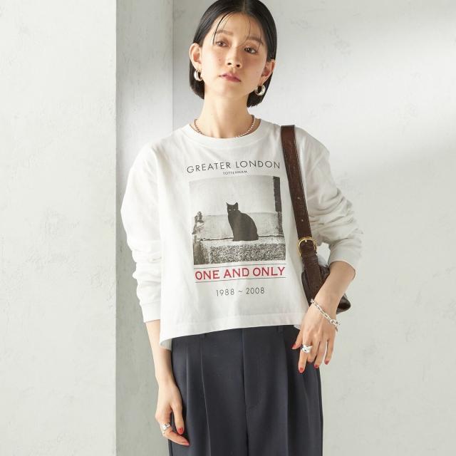 シップス（SHIPS）/《予約》【SHIPS別注】Odub: フォト プリント クロップド ロングスリーブ TEE