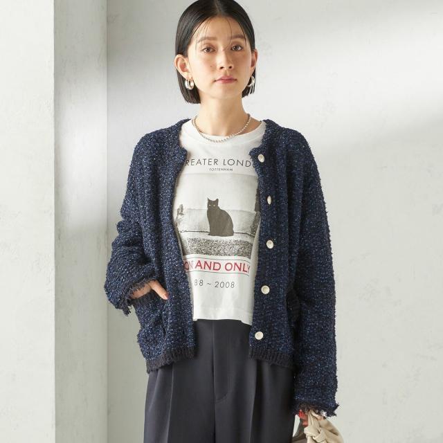 シップス（SHIPS）/《予約》【SHIPS別注】Odub: フォト プリント クロップド ロングスリーブ TEE