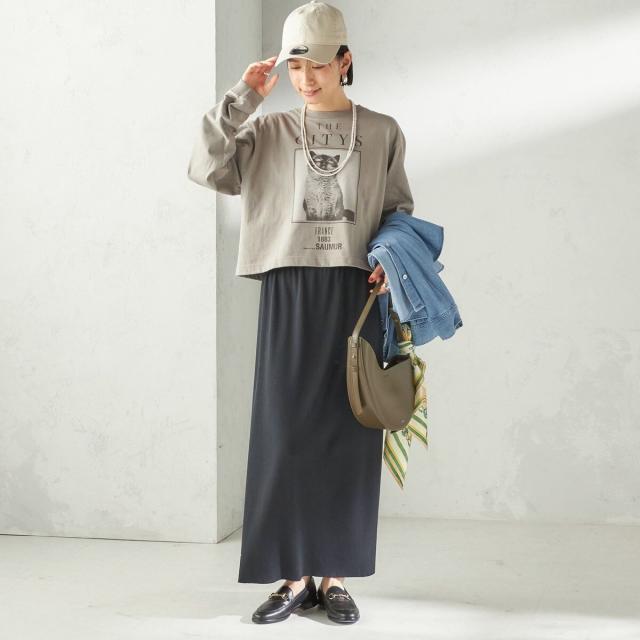 シップス（SHIPS）/《予約》【SHIPS別注】Odub: フォト プリント クロップド ロングスリーブ TEE