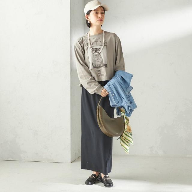 シップス（SHIPS）/《予約》【SHIPS別注】Odub: フォト プリント クロップド ロングスリーブ TEE