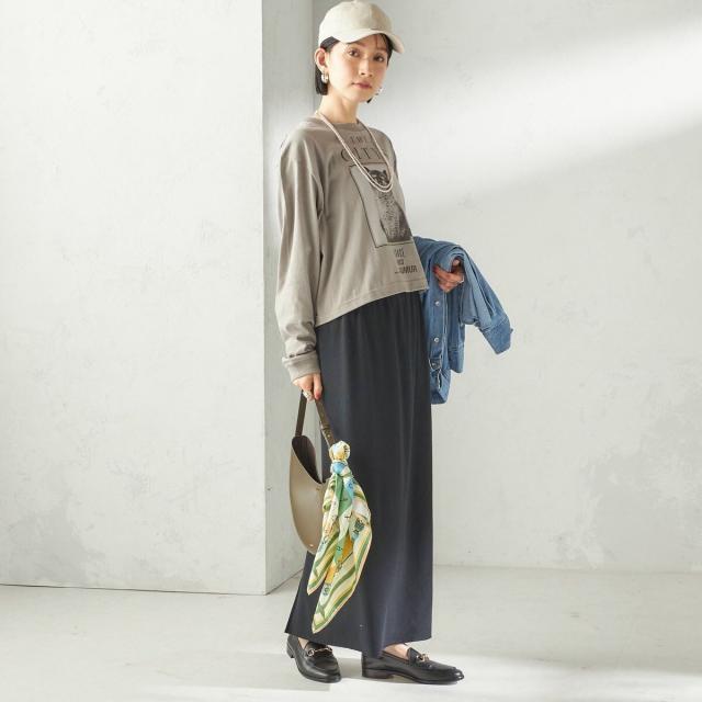 シップス（SHIPS）/《予約》【SHIPS別注】Odub: フォト プリント クロップド ロングスリーブ TEE