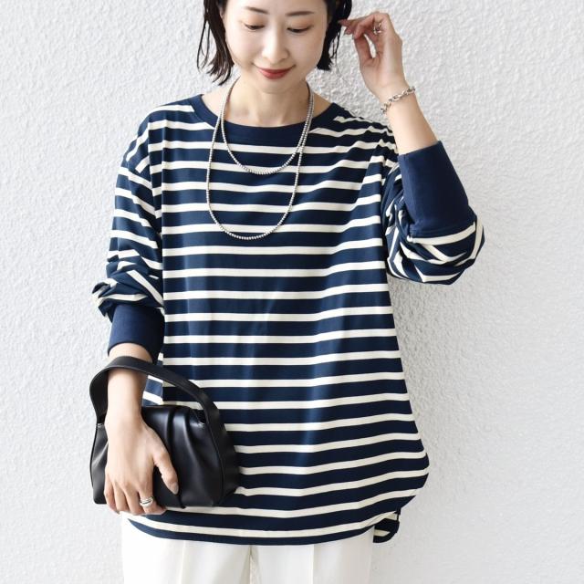 シップス（SHIPS）/《予約》【SHIPS別注】TENNESSEE:〈洗濯機可能〉ワイド ボーダー TEE