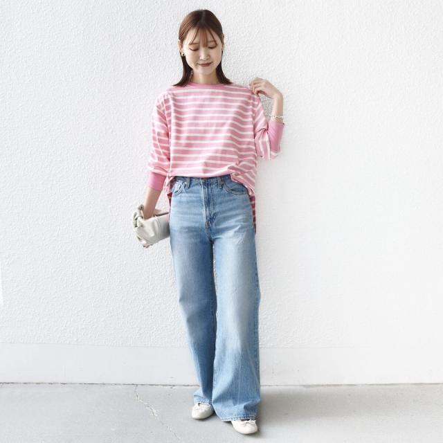 シップス（SHIPS）/《予約》【SHIPS別注】TENNESSEE:〈洗濯機可能〉ワイド ボーダー TEE