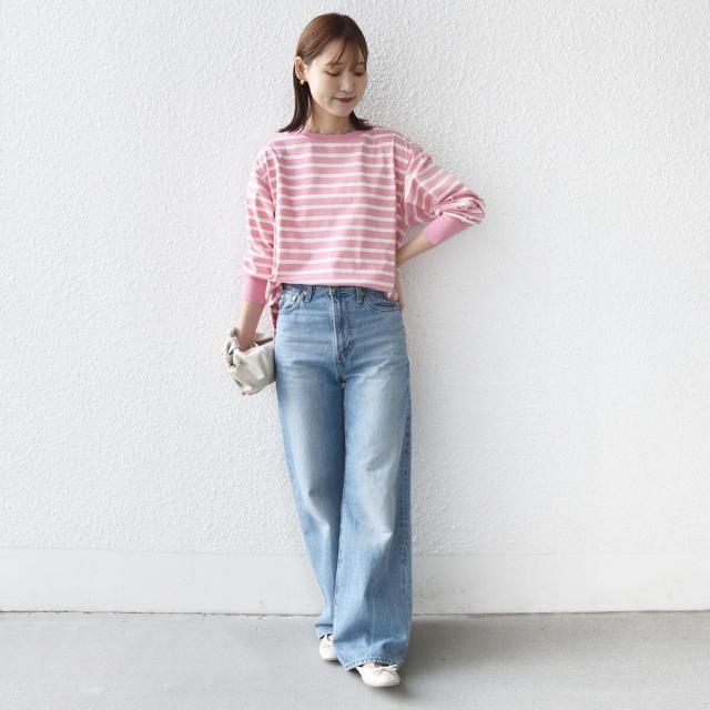 シップス（SHIPS）/《予約》【SHIPS別注】TENNESSEE:〈洗濯機可能〉ワイド ボーダー TEE