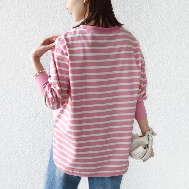 シップス（SHIPS）/《予約》【SHIPS別注】TENNESSEE:〈洗濯機可能〉ワイド ボーダー TEE