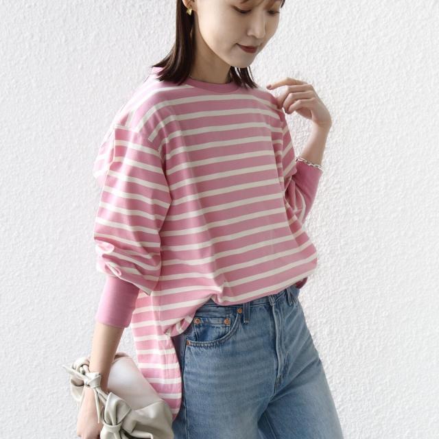 シップス（SHIPS）/《予約》【SHIPS別注】TENNESSEE:〈洗濯機可能〉ワイド ボーダー TEE