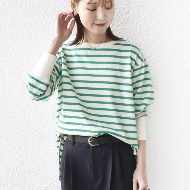 シップス（SHIPS）/《予約》【SHIPS別注】TENNESSEE:〈洗濯機可能〉ワイド ボーダー TEE