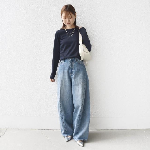 シップス（SHIPS）/《予約》【SHIPS別注】BIT BLUE:バレル レック デニム パンツ