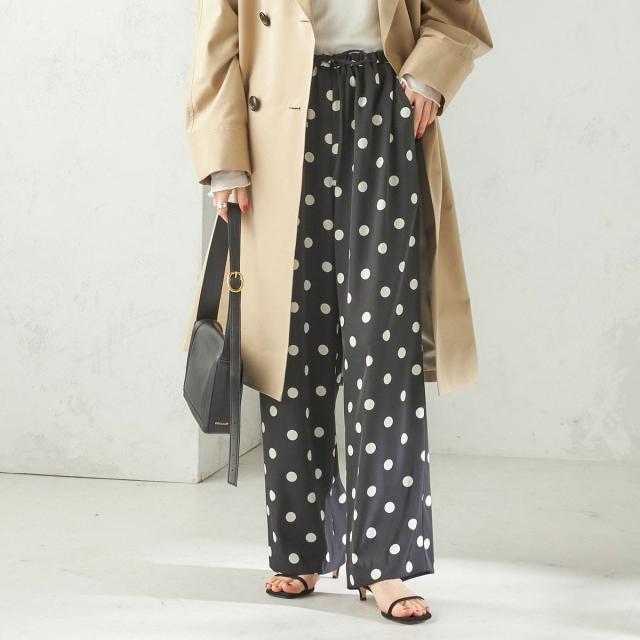 シップス（SHIPS）/《予約》〈手洗い可能〉ソルベ ツイル ドット ドロスト パンツ