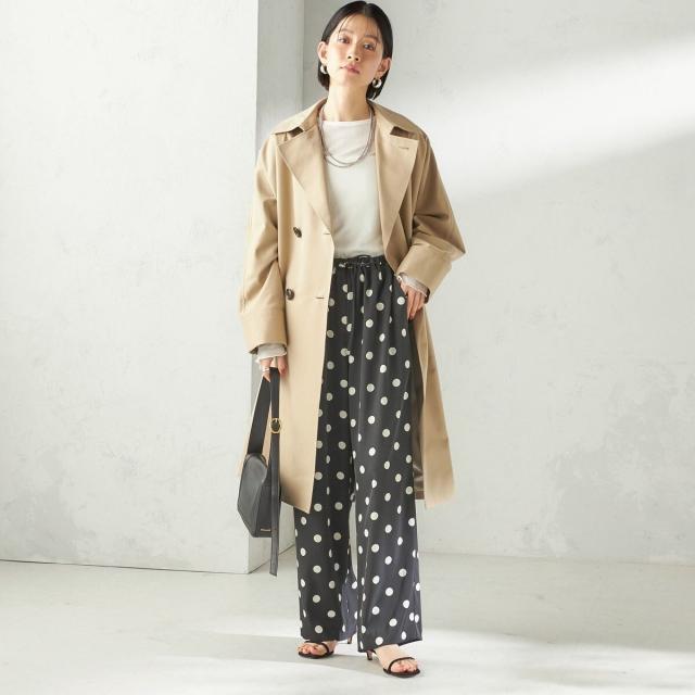 シップス（SHIPS）/《予約》〈手洗い可能〉ソルベ ツイル ドット ドロスト パンツ