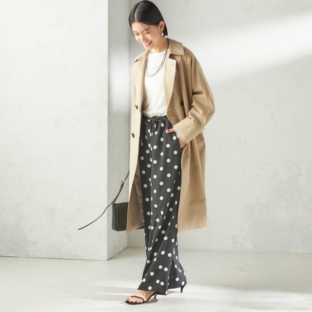 シップス（SHIPS）/《予約》〈手洗い可能〉ソルベ ツイル ドット ドロスト パンツ