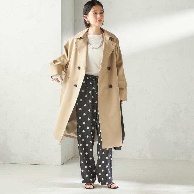 シップス（SHIPS）/《予約》〈手洗い可能〉ソルベ ツイル ドット ドロスト パンツ