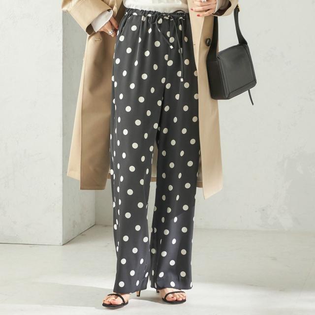 シップス（SHIPS）/《予約》〈手洗い可能〉ソルベ ツイル ドット ドロスト パンツ