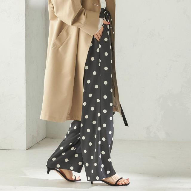 シップス（SHIPS）/《予約》〈手洗い可能〉ソルベ ツイル ドット ドロスト パンツ