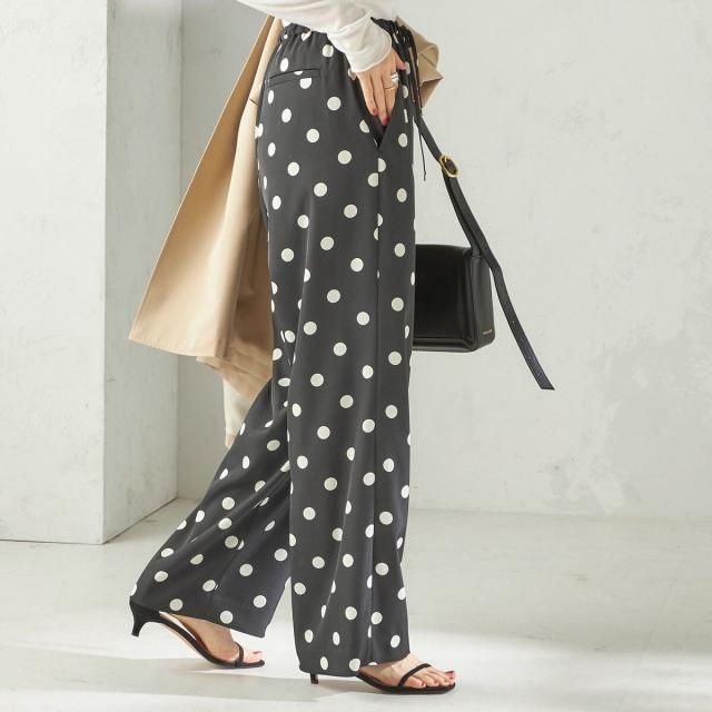 シップス（SHIPS）/《予約》〈手洗い可能〉ソルベ ツイル ドット ドロスト パンツ